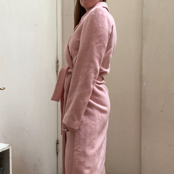 Reformation Dusty Rose Wrap Coat | Wool-Blend Midi | Size M - Picture 5 of 7